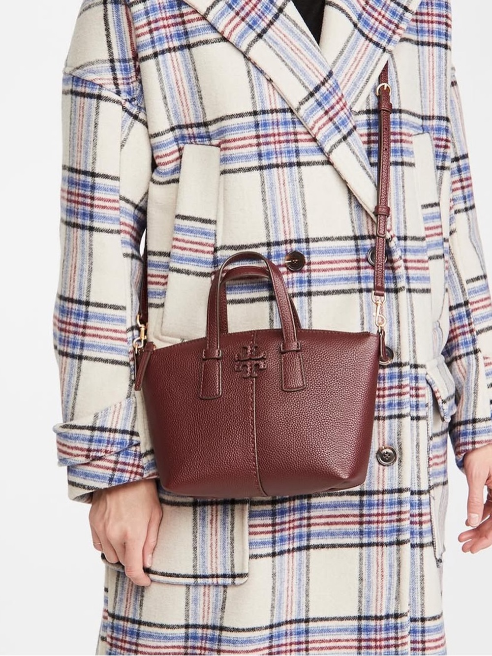 Tory Burch McGraw Mini Top Zip Satchel